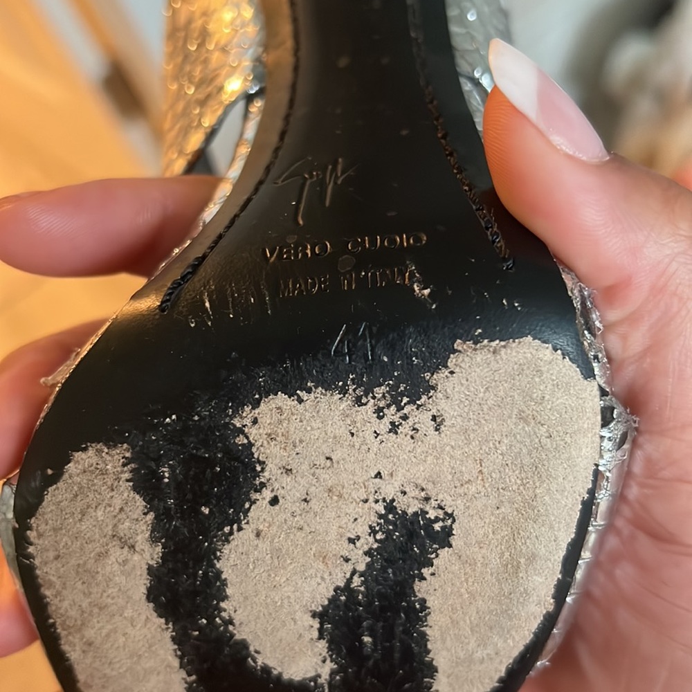 Silver Python Giuseppe Zanotti Heels - image 3